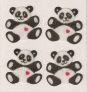 Vintage Fuzzy Cute Panda Bear