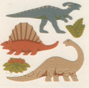 Vintage Fuzzy Dinosaurs