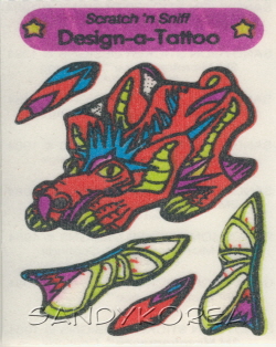Vintage Scratch&#039;n Sniff Design-a-Tattoo Dragon